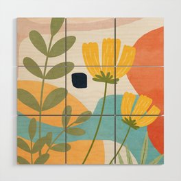 Colorful Flower Design 2 Wood Wall Art