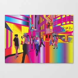 Abstract Colorfull City Canvas Print