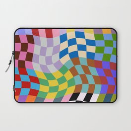 colorful wavy checkerboard Laptop Sleeve