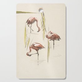 Flamingos Art Nouveau Cutting Board