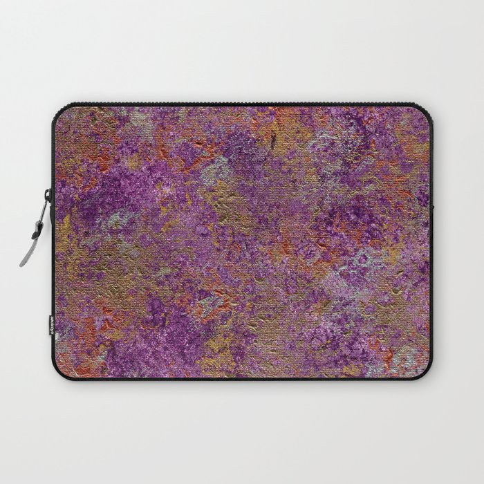 Light Purple Gold Bronze Silver Copper Metallic Sponge Painting Laptop Sleeve