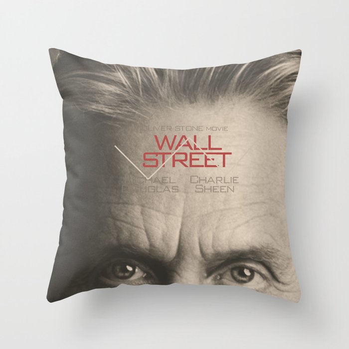 Wall Street, alternative movie poster, Gordon Gekko, Oliver Stone, film, minimal fine art playbill Throw Pillow