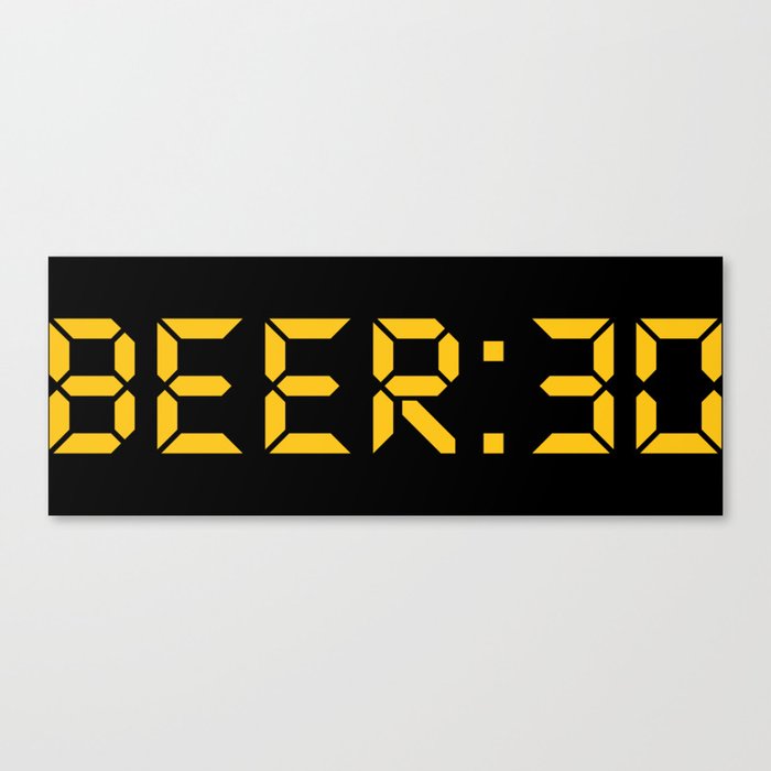 Beer O'clock Funny Canvas Print