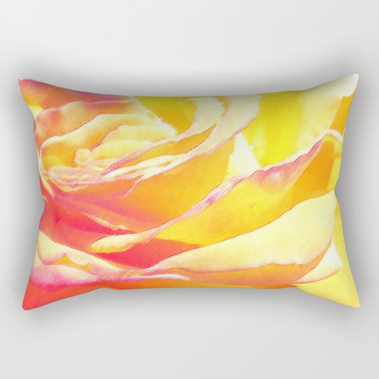 Love and Peace Pastel Rose Rectangular Pillow
