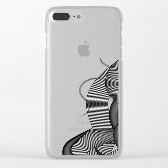 Hairy Waves Clear iPhone Case
