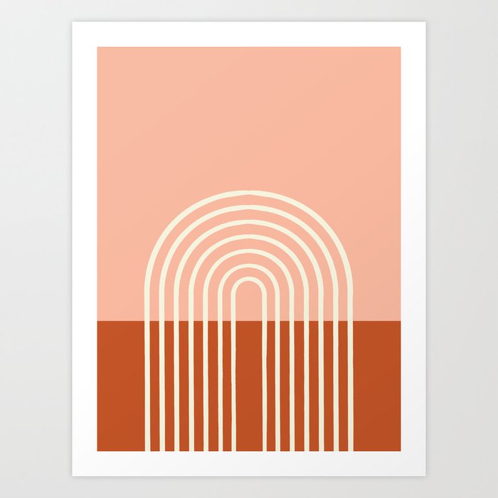 terracotta pastel art print