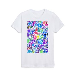 Radical Bursting Multicolored Polkadots Pattern Design  Kids T Shirt