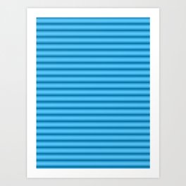 Blue Gradient Stripes Art Print