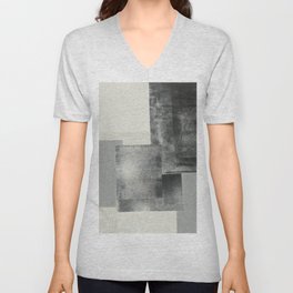 Monochrome Blocks #1 V Neck T Shirt