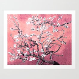 Van Gogh Almond Blossoms : Peachy Pink Art Print