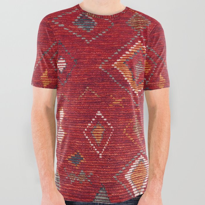 Moroccan Traditional Carpet Artwork 4 All Over Graphic Tee