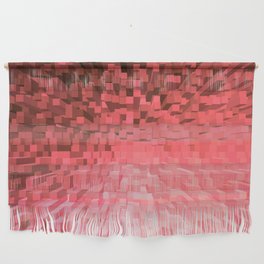 Coral Pixelated Pattern Wall Hanging