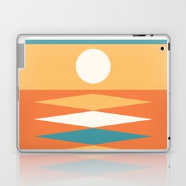 Abstract Geometric Sunrise 2 in Yellow orange green  Laptop Skin