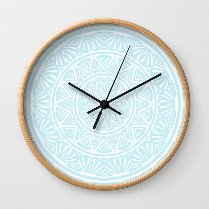 Society6light Sky Blue Aqua Simple Simplistic Mandala Design Ethnic Tribal Pattern Wall Clock By Aej Design Natural Black Dailymail Get your hands into your favorite color and swirl your. shop dailymail