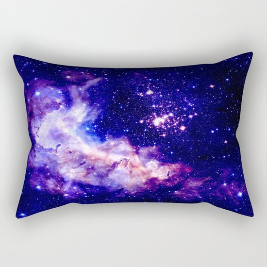 indigo galaxy : Celestial Fireworks Rectangular Pillow