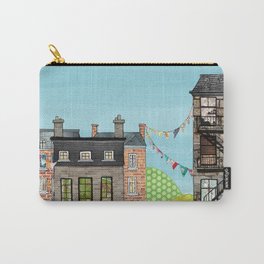 Houses are Homes Carry-All Pouch | Collage, Digital, House, Patchwork, Home, Fields, Sky, Party, Fence, Apartment 