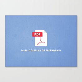 Public Display of Friendship Canvas Print