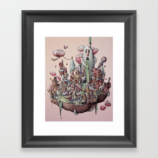 Floating Island Framed Art Print