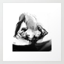 Sitting on my lap Art Print | Digital, Queer, Gayartist, Black And White, Sexy, Gay, Pop Art, Graphite, Oil, Muscle 