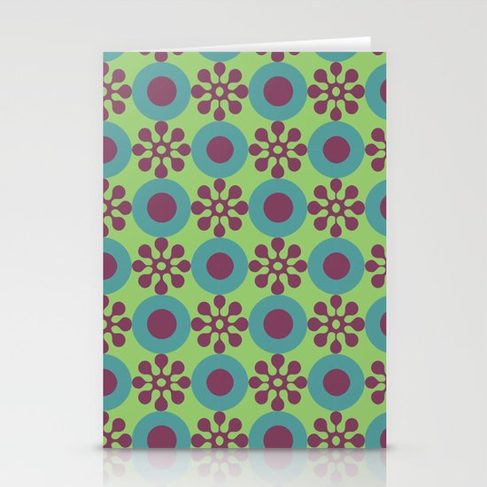 Retro Modern Flower Power Stationery Cards