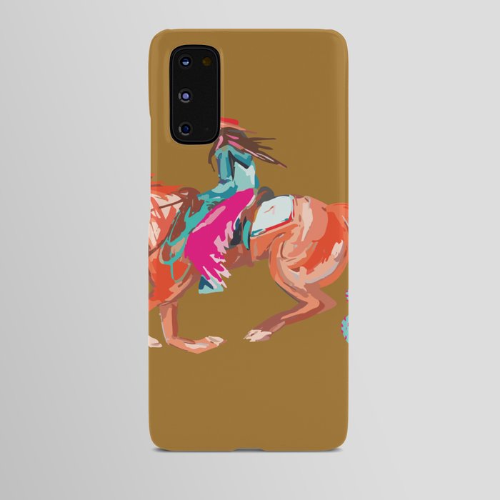 Cowgirl on Horse Art Rodeo Queen Western Art  Android Case