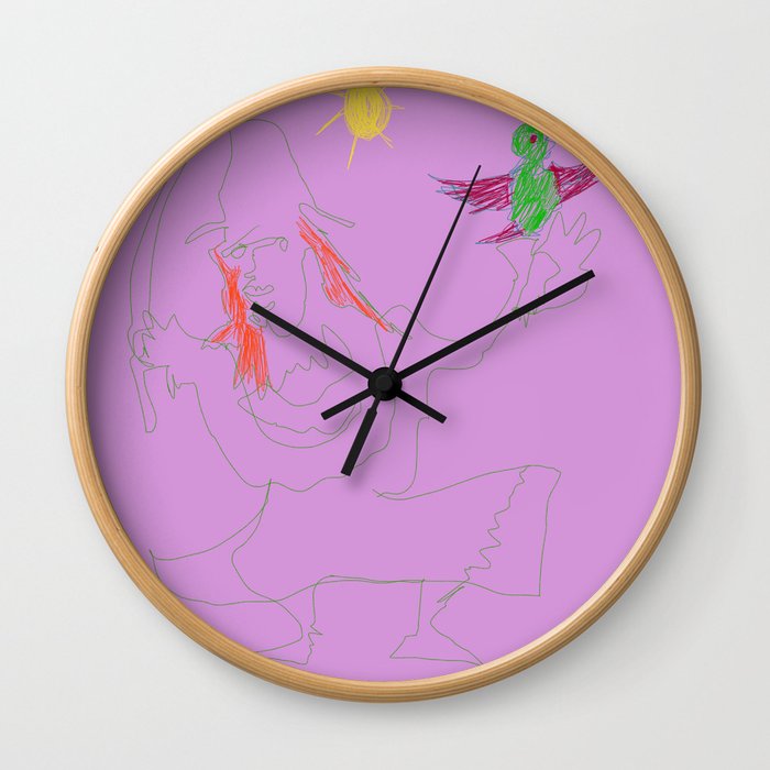 Anne Bonny & Friend (Pink Version) Wall Clock