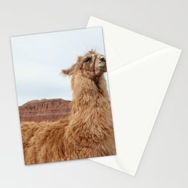 Argentina Photography - Llama In The Mountain Filled Desert Stationery Card