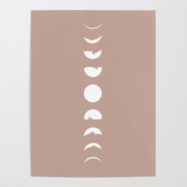 moons on dusty rose Poster
