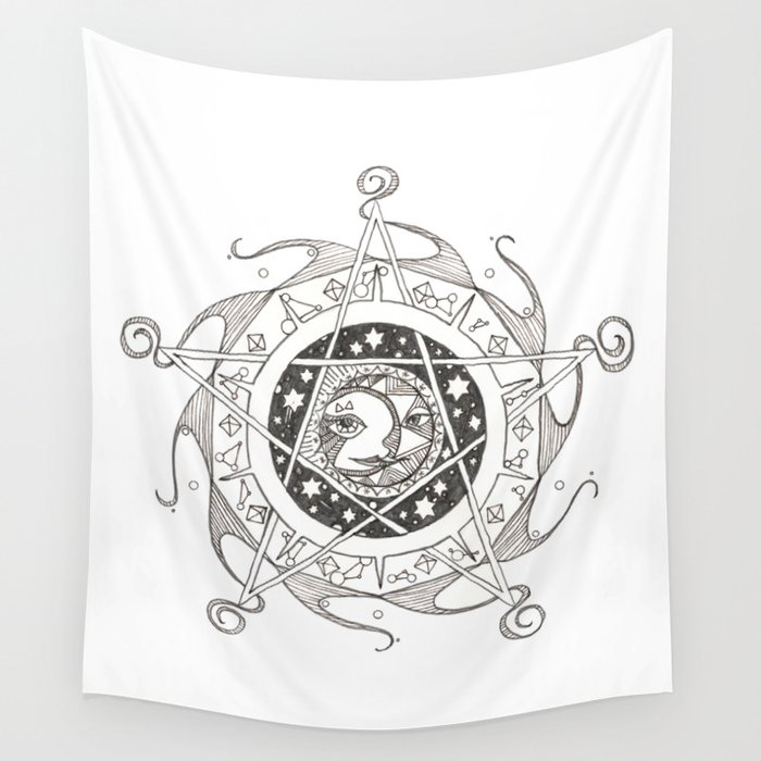 Sun and Moon Wall Tapestry