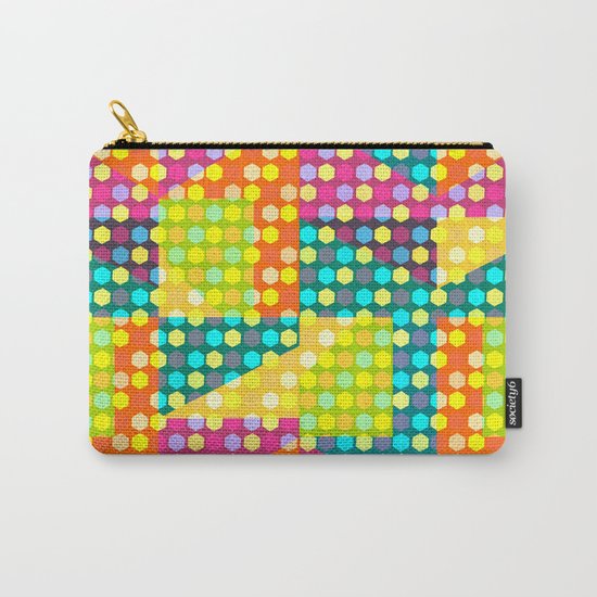 Colorful hexagons Carry-All Pouch