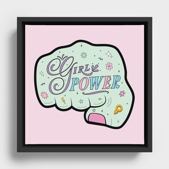 Girl Power Framed Canvas