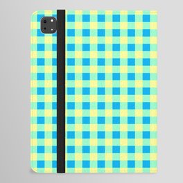 Combi Check - blue mint yellow iPad Folio Case