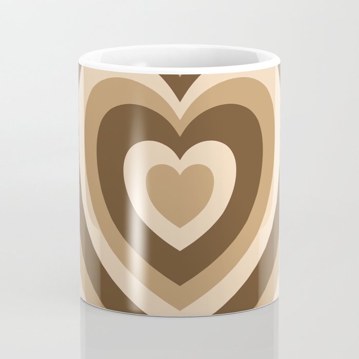 Aesthetic Hypnotic Brown Hearts Water Bottle