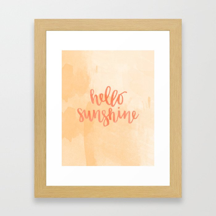 hello sunshine! Framed Art Print
