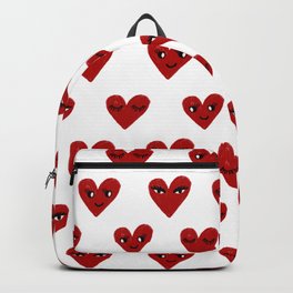 Heart love valentines day gifts hearts with faces cute valentine Backpack