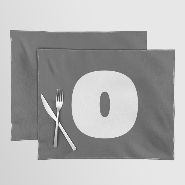 o (White & Grey Letter) Placemat