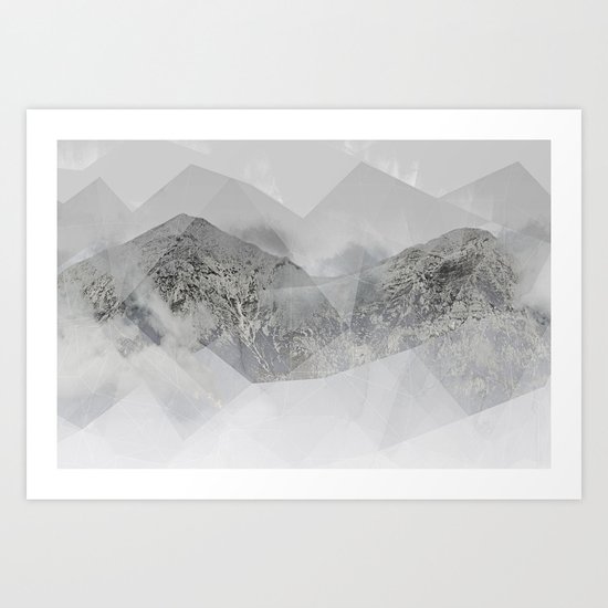 Snowy Mountains Art Print