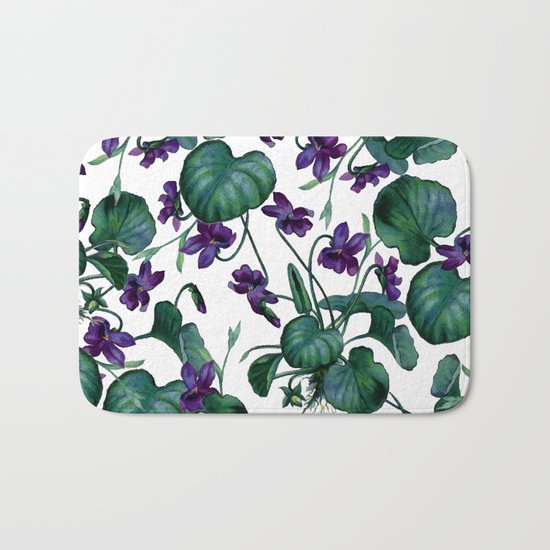 Violets #society6 #decor #buyart Bath Mat