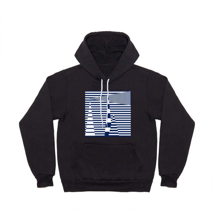 Stripes on Stripes - Blue and White Hoody