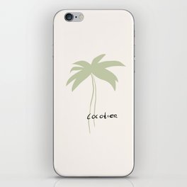 Cocotier | Soft green palm tree | Palm tree in French iPhone Skin