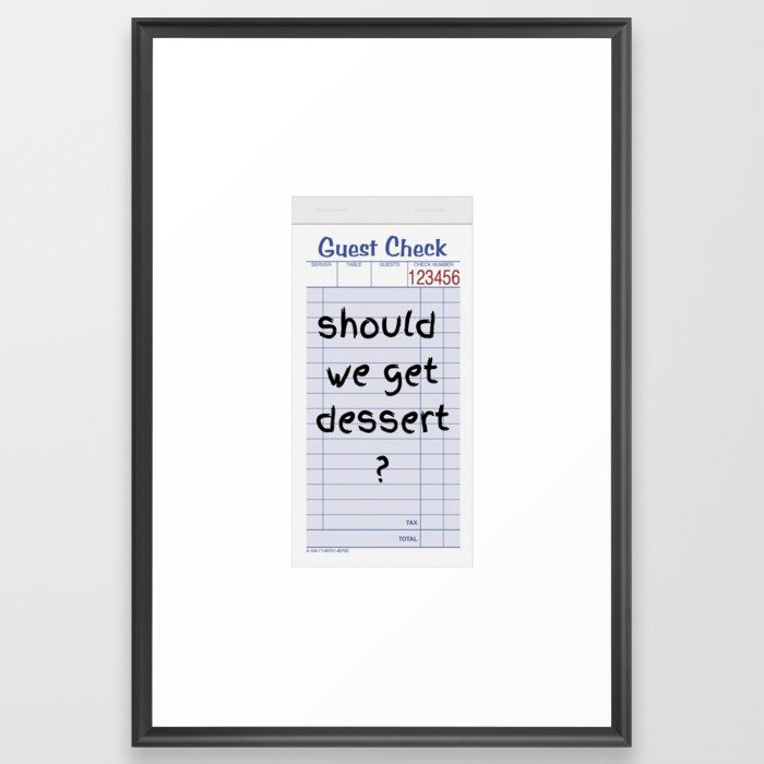 should we? Framed Art Print