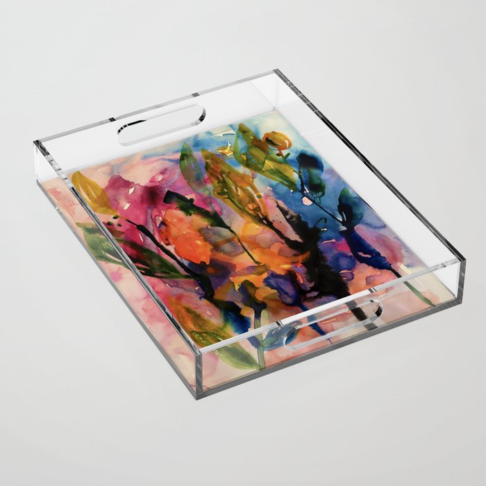 evening garden Acrylic Tray