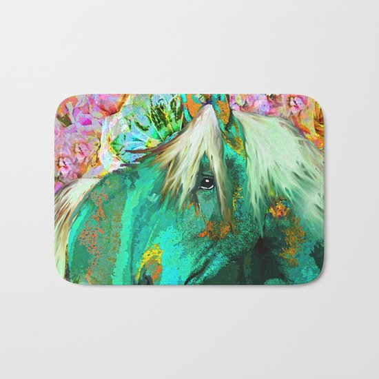 HORSE IN THE GARDEN Bath Mat