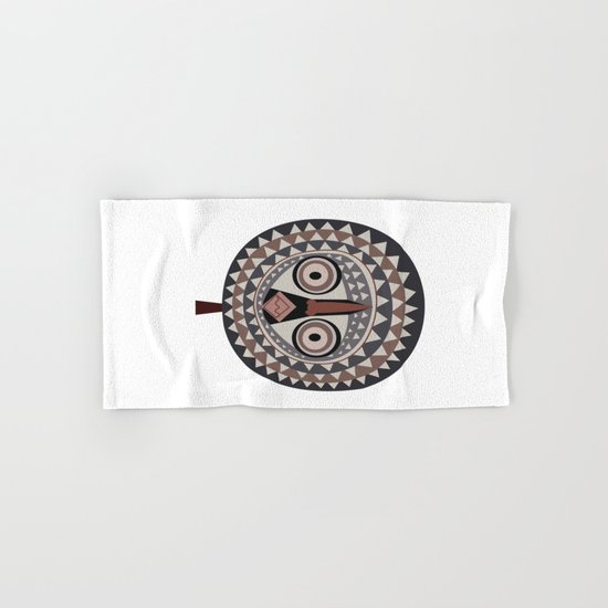African Tribal Mask No. 2 Hand & Bath Towel