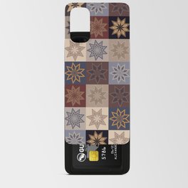 Rustic Patchwork Stars Pattern 3 Warm Tint Android Card Case