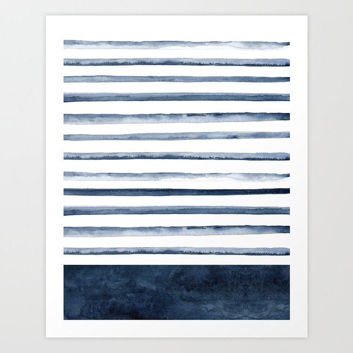 Stripes | Watercolor Pattern Art Print