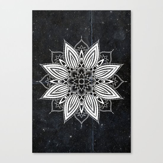 Flower Mandala in the Stars Canvas Print
