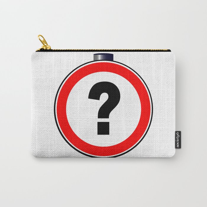 Question Mark Traffic Sign Carry-All Pouch