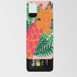 Giraffe - pink and green Android Card Case