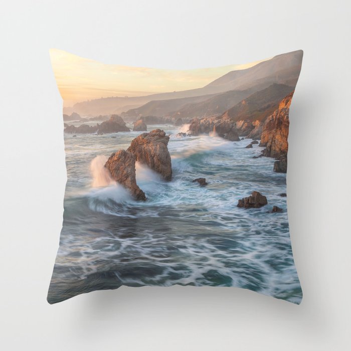 Waves Crashing  Throw Pillow
